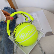 Basketball Shape Handbags and Purses for Women Chain Shoulder Crossbody Bag Girls Ladies HandBags