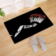 Halloween Flannel Floor Mat Bathroom Toilet Door Non-slop Mats Skull Absorbent Printing Floor Mat