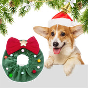 Christmas Pet Bow-knot Collar Friendly To Skin Xmas Pet Scarf Washable Party Pet Dog Neck Strap Scarf Photo Prop Pet Supplies