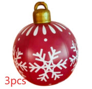 Christmas Ornament Ball Outdoor PVC 60CM Inflatable Decorated Ball PVC Giant Big Large Balls Xmas Tree Decorations Toy Ball