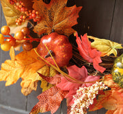 Halloween Autumn Garland 40cm Pumpkin Berry Door Hanging