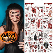 New Product Halloween Mouth Tattoo Sticker Scary Lip DIY Decoration