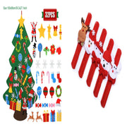 DIY Felt Christmas Tree New Year Toddler Kids Handmade Gift Toys Door Wall Hanging Ornaments Holiday Party Home Decoration Set