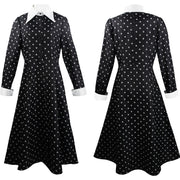 Wednesday Wednesday Printed Black Adams Cosplay Dress