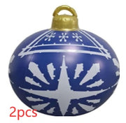 Christmas Ornament Ball Outdoor PVC 60CM Inflatable Decorated Ball PVC Giant Big Large Balls Xmas Tree Decorations Toy Ball