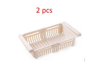 Refrigerator Storage Basket Stretchable Multifunction Kitchen Refrigerator Storage Box