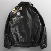 European And American Street Trend Loose Biker Clothes Leather Jacket Men