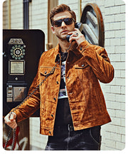 Leather Biker Jacket For Men American