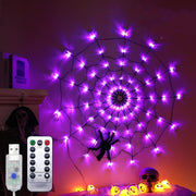 Halloween Led Spider Web String Light 5v Remote Control 8 Modes Net Mesh Atmosphere Lamp Outdoor Indoor Party Led Light