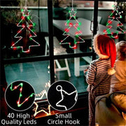 Wrought Iron Christmas Tree Shaped Lantern Festival LED Christmas Garland String Lights Fairy Curtain Light For Home Party Decoration