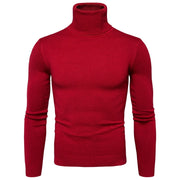 Winter Warm Basic Thermal Turtleneck Sweater Men's Solid Color Slim Fit Clothes Pullover Top