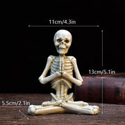 Halloween Horror Desktop Decoration Resin Ornaments Feature Modeling Yoga Skull Skeleton