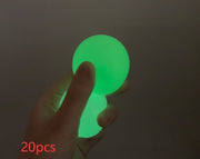 Luminous Sticky Ball Toys Sticky Wall Home Party Games Glow In The Dark Novelty Toys Decompression Squeeze Toy