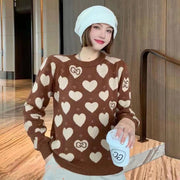 Women's Spring And Autumn White Long Sleeve Lapel Sweater Knitted Sweater