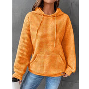 Fashion Waffle Hoodie Sweater Women's Sports Sweatshirt Casual Long Sleeve Tops Women's Clothing