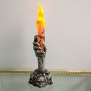 Halloween Skeleton Ghost Holding Candle Light