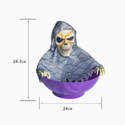 Joyful Halloween Ornament Fruits Tray Scary Screaming Luminous Eye Swinging Skull Decorative Candy Organizer For Party Resturant