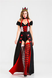 Queen Of Hearts Queen Dress Uniform Halloween Costume