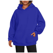 Women's Hoodies With Pockets Fashion Solid Sweatshirt Oversized Hooded Sweater Women's Clothing