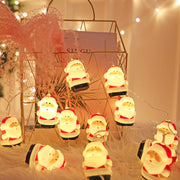 Snowman Christmas Tree LED Garland String Lights Snowflakes String Fairy Lights Hanging Ornaments