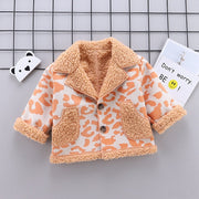 Boys and girls foreign style fur coat warm jacket