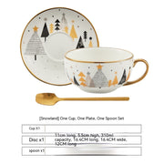 Ins Christmas Ceramic Cup Dish Kitchen Gadgets