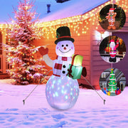 Christmas LED Lights Glowing Santa Tree Snowman Inflatable Doll Outdoor Yard Garden Decoration