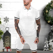 Men's Short Sets 2 Piece Outfits Polo Shirt Fashion Summer Tracksuits Casual Set Short Sleeve And Shorts Set For Men