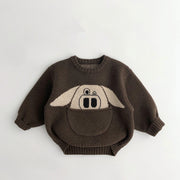 Kids' Sweater Pocket Autumn And Winter Men's And Women's Fashionable Cartoon Pullover Sweater Loose