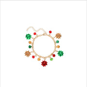 Flower Colored Bell Christmas Jewelry