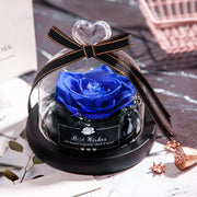 Valentine's Day Christmas Dried Flowers Wedding Gifts Dried Flowers Eternal Real Rose Home Decoration With LED In Glass