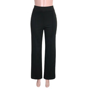 Solid Color Casual Pants Slim, High-waisted Bell Bottoms 2