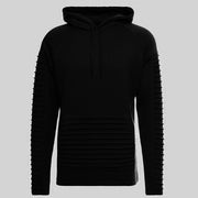 Men's Long Sleeve With Pleated Stripes Hoodies