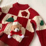 Round Neck Christmas Striped Autumn And Winter New Kids' Sweater Women