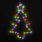 Wrought Iron Christmas Tree Shaped Lantern Festival LED Christmas Garland String Lights Fairy Curtain Light For Home Party Decoration