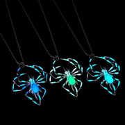 Halloween Creative Stereo Luminous Spider Necklace Glowing Night Fluorescence Antique Vintage Glow In The Dark For Men Women Gift Party Halloween Day Club