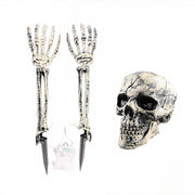 Halloween LED Light Up Skeleton Arm Hand Halloween Party Outdoor Home Garden Yard Lawn Decoration Haunted House Horror Props Halloween Decorative