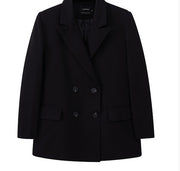 Women's Long Blazer Double-breasted Blazer Oversized Loose Jacket