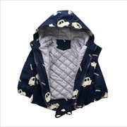 Long-sleeved Hooded Cotton-padded Jacket For Children