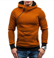 Brand Hoodie Oblique Zipper Solid Color Hoodies Men Fashion Tracksuit Male Sweatshirt Hoody Men's