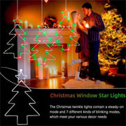 Wrought Iron Christmas Tree Shaped Lantern Festival LED Christmas Garland String Lights Fairy Curtain Light For Home Party Decoration