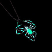 Halloween Creative Stereo Luminous Spider Necklace Glowing Night Fluorescence Antique Vintage Glow In The Dark For Men Women Gift Party Halloween Day Club