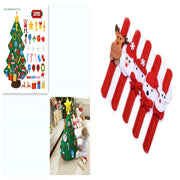 DIY Felt Christmas Tree New Year Toddler Kids Handmade Gift Toys Door Wall Hanging Ornaments Holiday Party Home Decoration Set