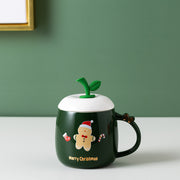 Fashion Christmas Mug Elk Christmas Snowman Cute Cartoon Mug Ceramic Mug