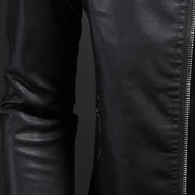 Men's Leather Motorcycle Jacket Thin Coat