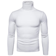 Winter Warm Basic Thermal Turtleneck Sweater Men's Solid Color Slim Fit Clothes Pullover Top