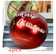 Christmas Ornament Ball Outdoor PVC 60CM Inflatable Decorated Ball PVC Giant Big Large Balls Xmas Tree Decorations Toy Ball