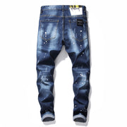 men jeans famous D2 Men slim jeans pants men's denim trousers zipper blue hole Pencil Pants