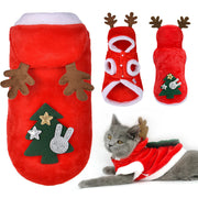 Pet flannel elk Christmas clothes