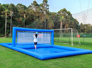 Inflatable Volleyball Net Outdoor Backyard Beach Games, 33FT Giant Kids Outdoor Games for Adults Family, Durable PVC Water Inflatable Volleyball Count